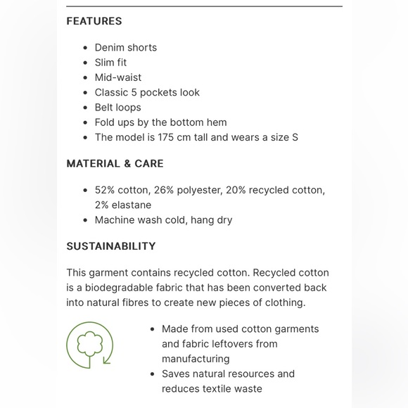 Vero Moda, Seven Mid-waist Slim fit, Black denim short. - Picture 3 of 8